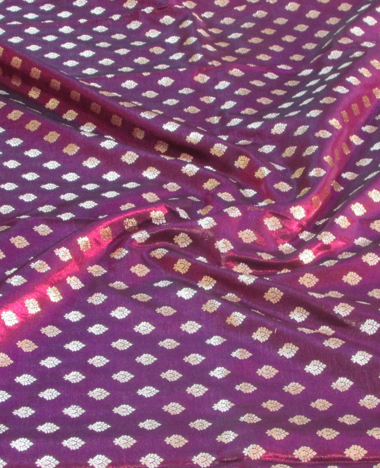 banarasi silk zari saree Dark Purple