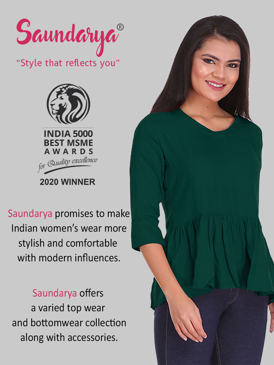 Women tops Bottle Green