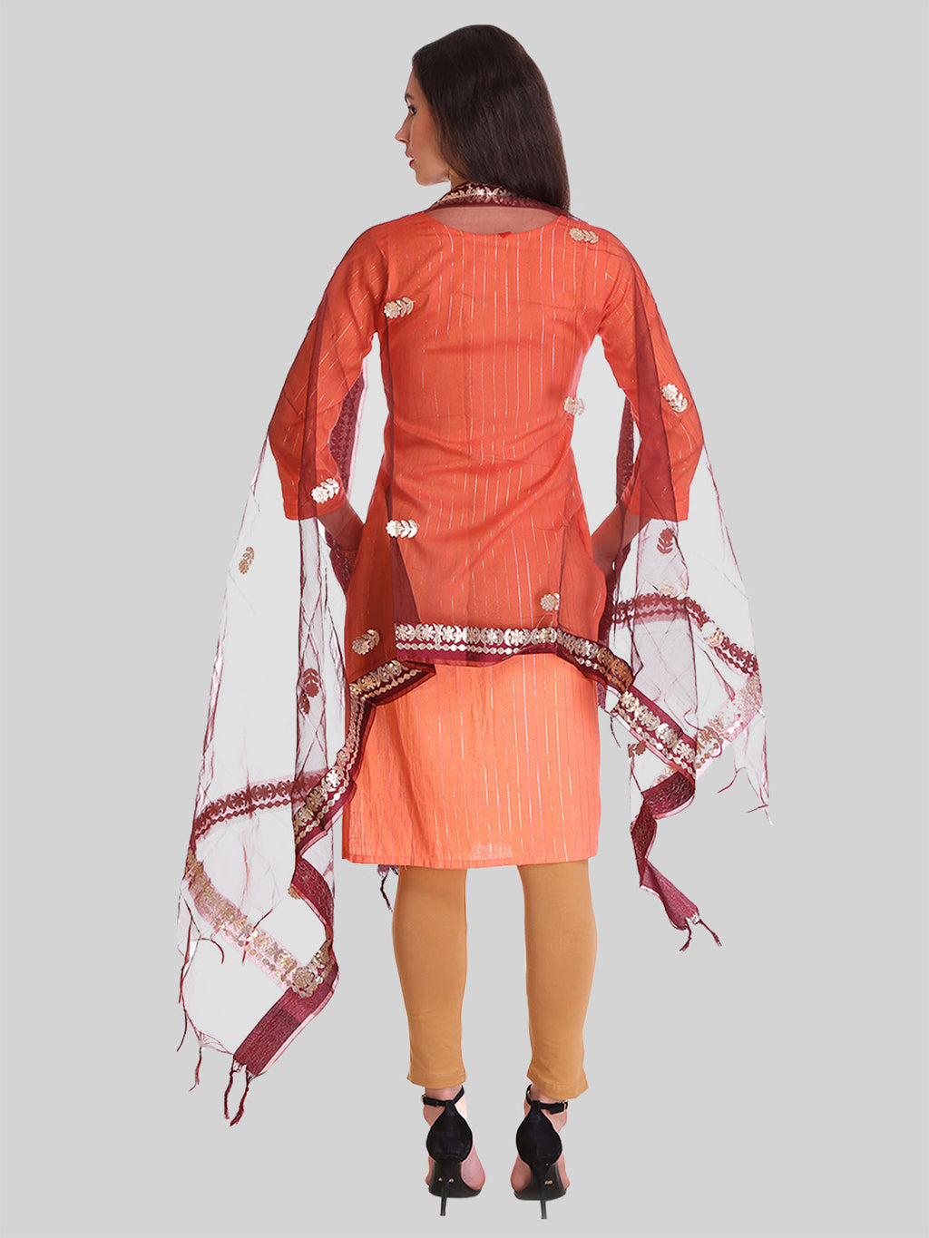 Women dupatta brown