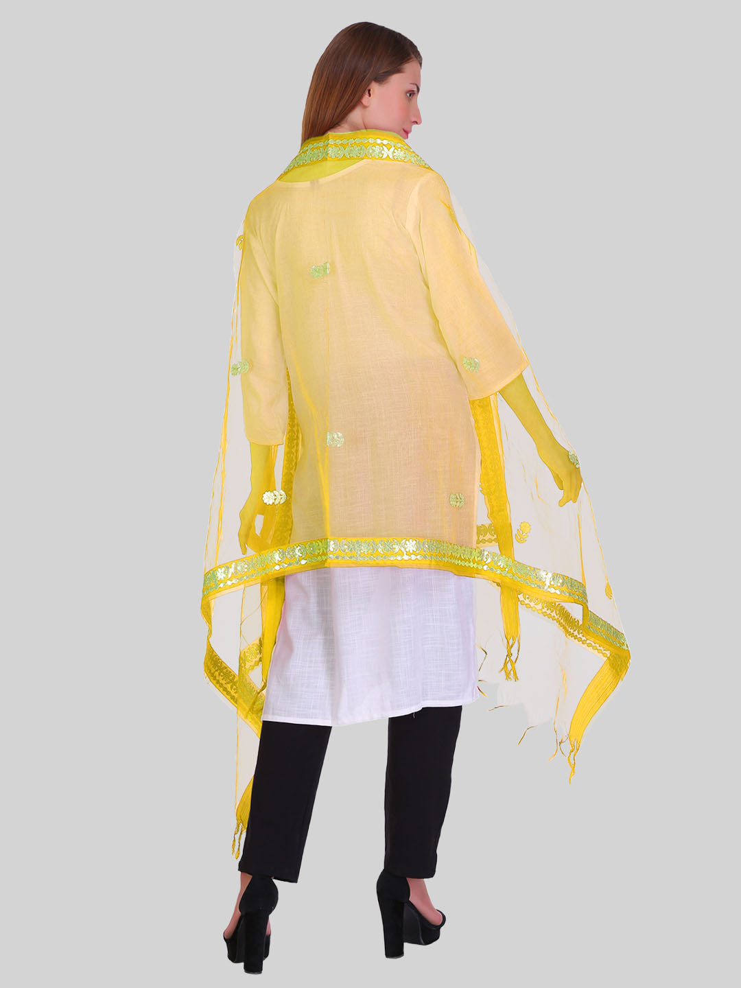 Women dupatta yellow