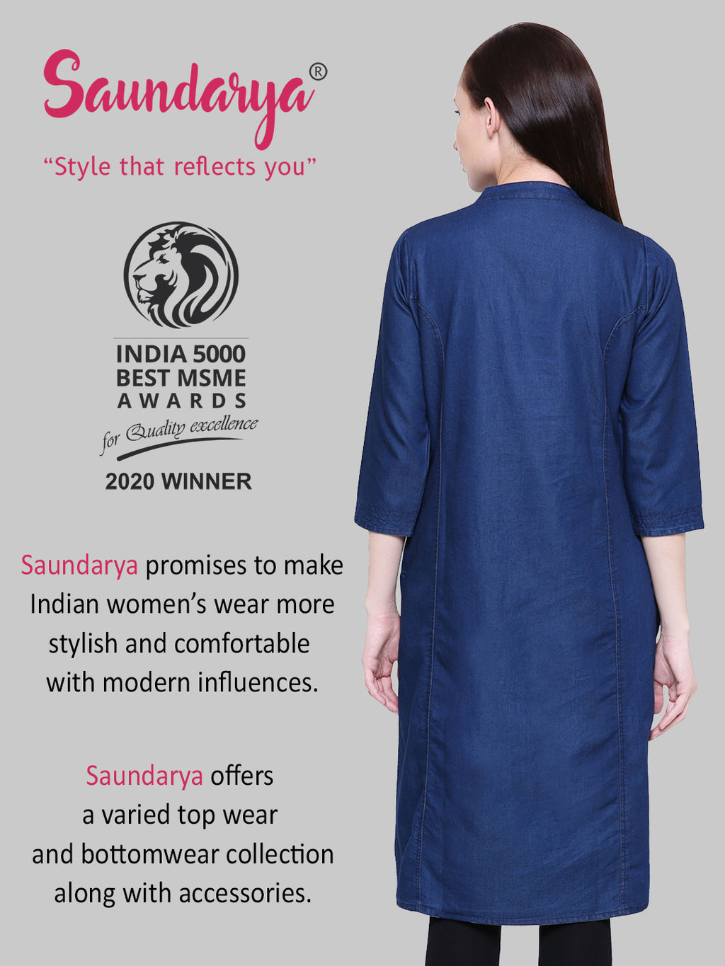 Denim kurta for women