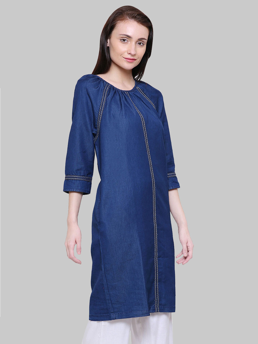 Denim kurta
