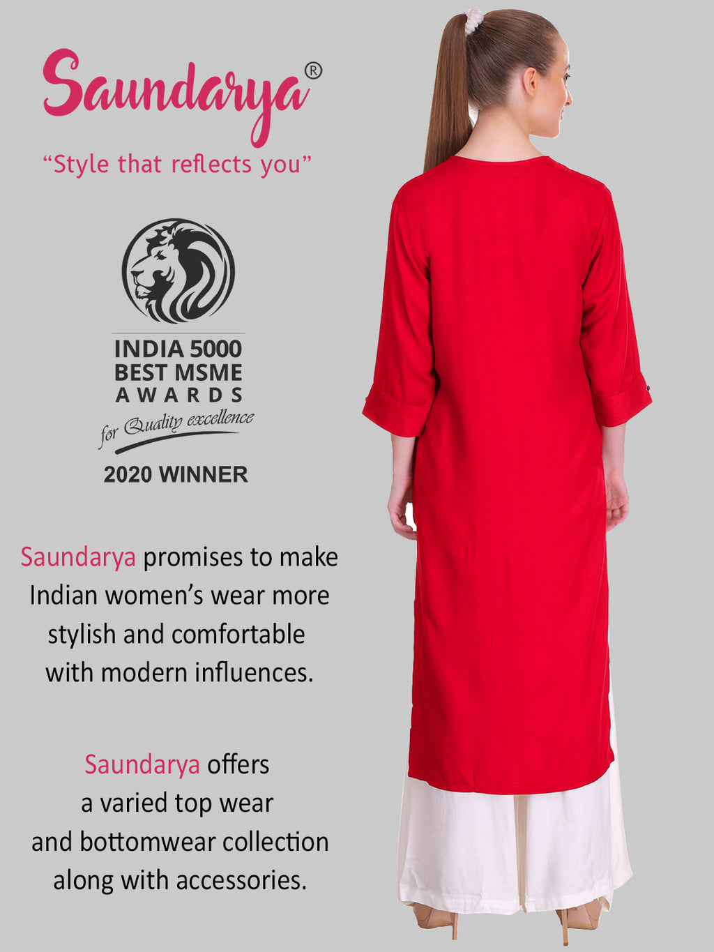Red kurta 
