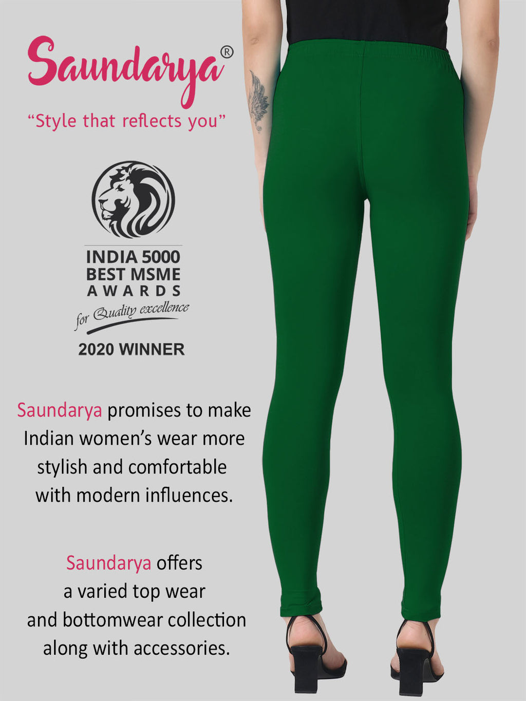Women leggings bottle green